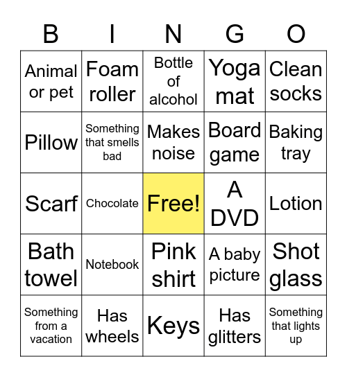 Andrea's Baby Shower Bingo! Bingo Card