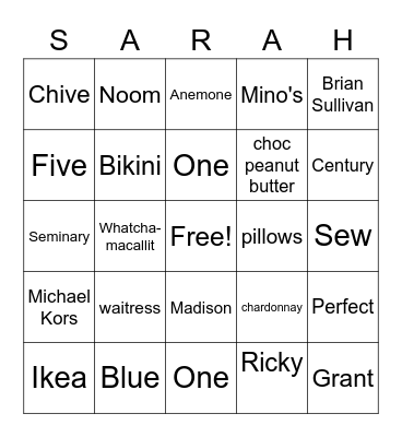 Happy Birthday Bingo Card