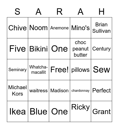 Happy Birthday Bingo Card