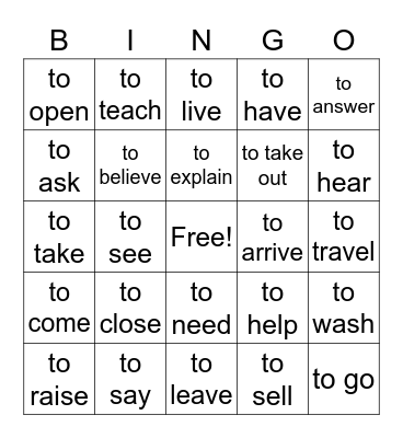 if you want Bingo Card