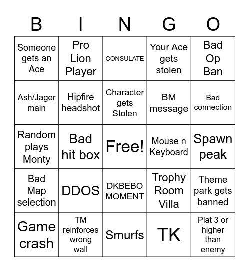 Bullshit6 Bingo Card Bingo Card