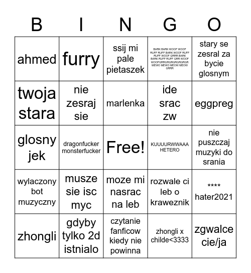 maja bingo Card