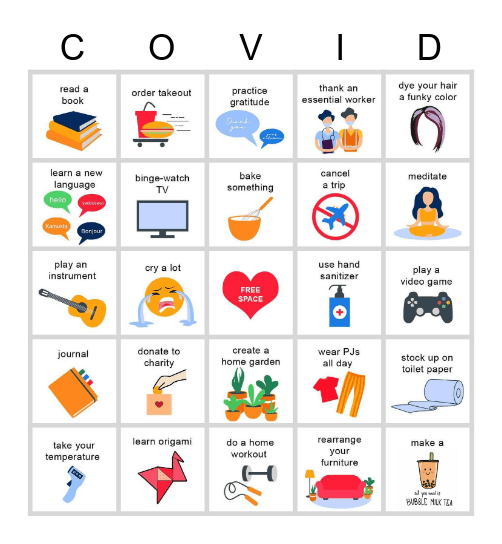 COVID Bingo Card