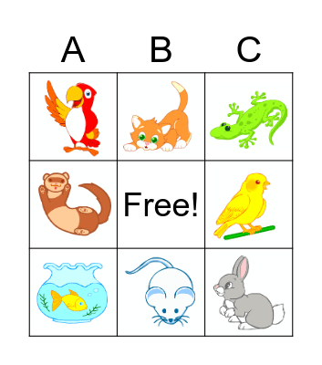 PETS! Bingo Card