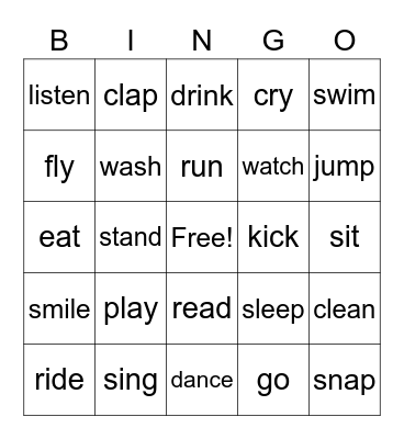 Free Time! Bingo Card