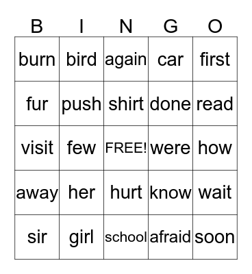 Bingo Card