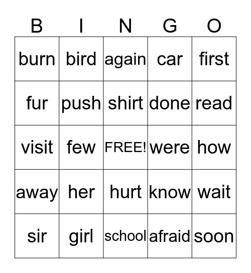 Bingo Card