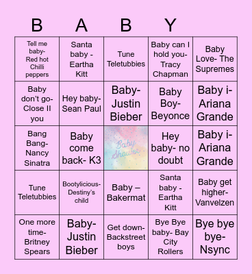 Babyshower Daniella Bingo Card