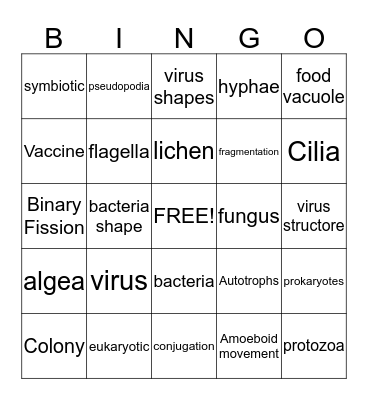 Chapter 11Bingo Review Bingo Card