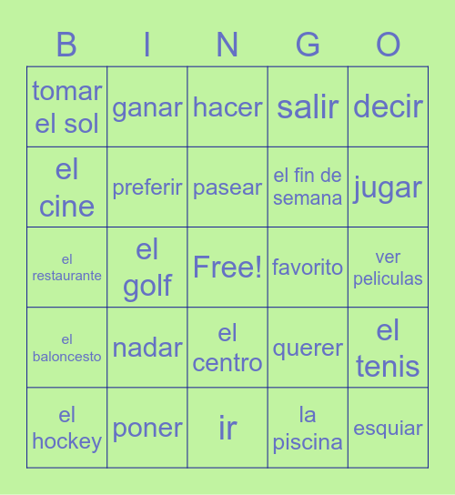 Lesson 4 Vocab Bingo Card