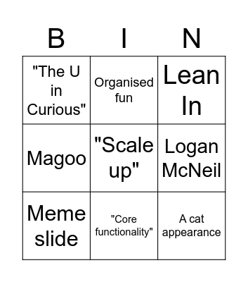 Utmost Bingo Round 2 Bingo Card
