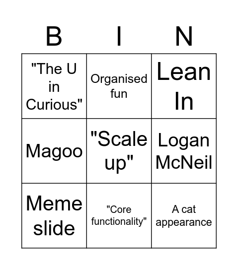 Utmost Bingo Round 2 Bingo Card