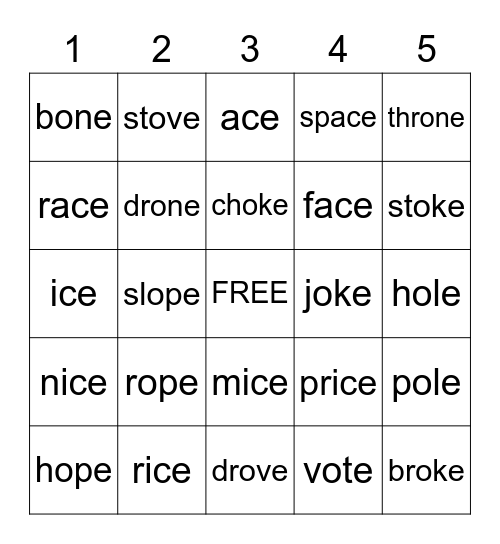 D9 Words (Some D7/D8) Bingo Card