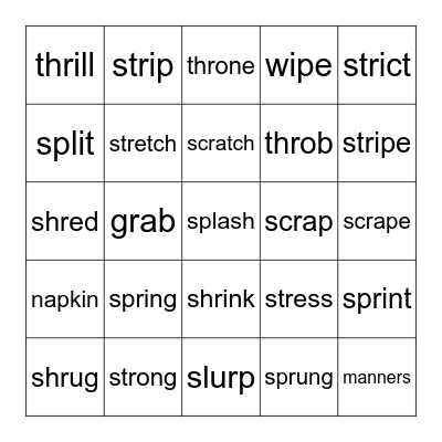 Thomas    11:40 Bingo Card