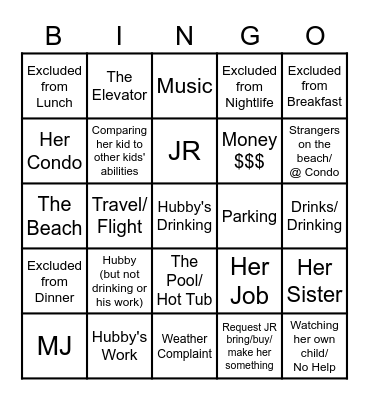 Complaint Bingo Card