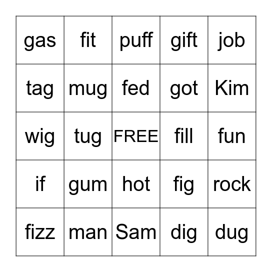 Bingo Card