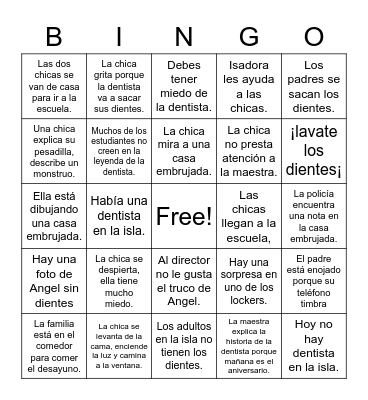 Casa de dentista Bingo Card