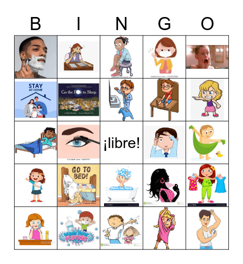 Mi rutina diaria Bingo Card