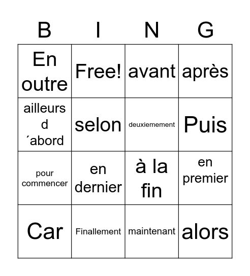 Bingo Card