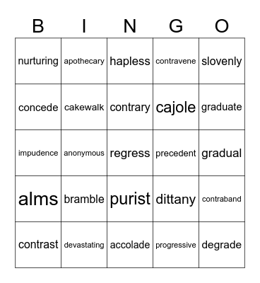 5th Grade Cumulative Test #3 Bingo Card