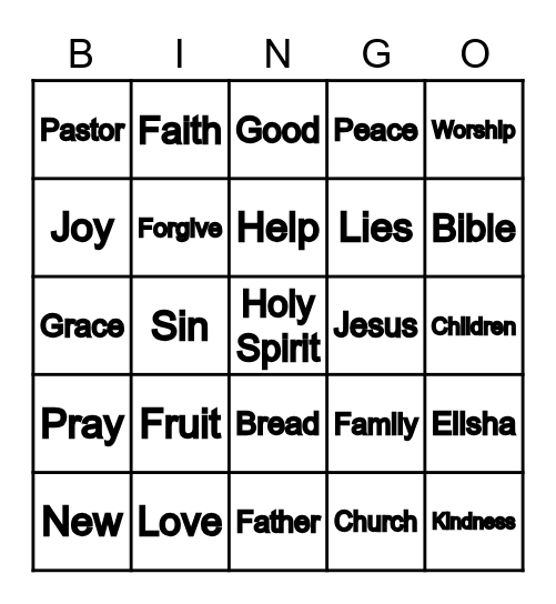 God is Good! Bingo Card