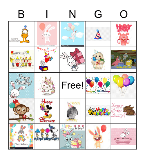 HAPPY BIRTHDAY!!! Bingo Card