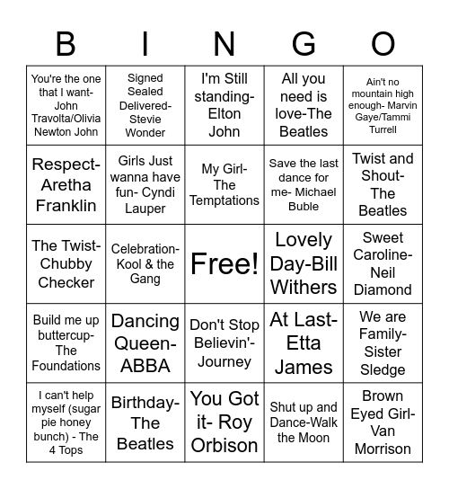 SP5 HAPPY BIRTHDAY TO YOU! Bingo Card