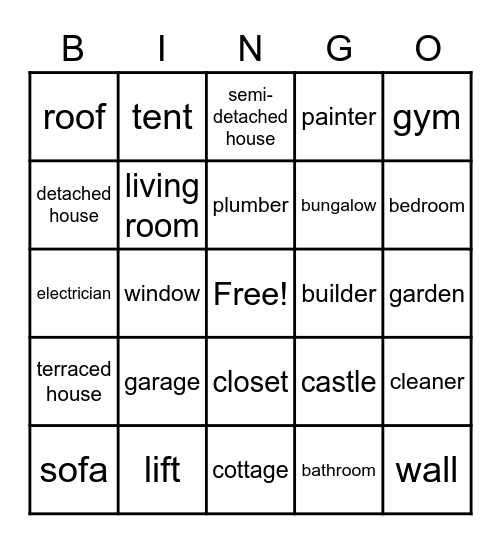 A Place to Call Home Bingo Card