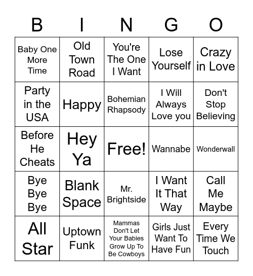 Music Therapy Bingo Card