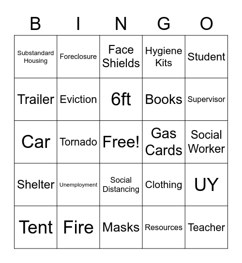SIT Bingo Card