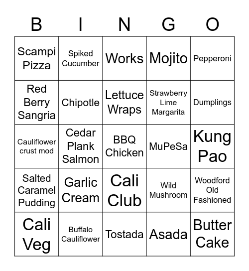 CPK BINGO Card