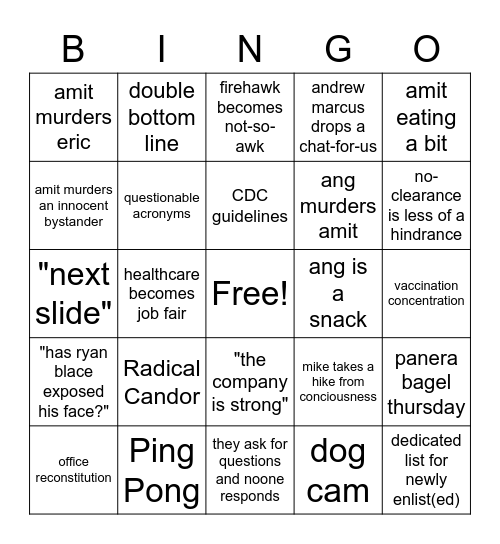 j Bingo Card