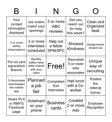 SPM/SPC Bingo Card