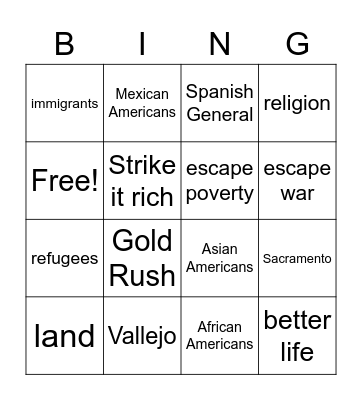 Studies Weekly 18 Bingo Card