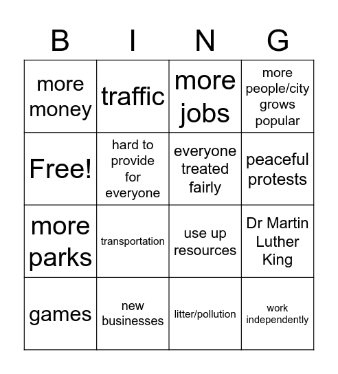 studies #19 BIngo Card