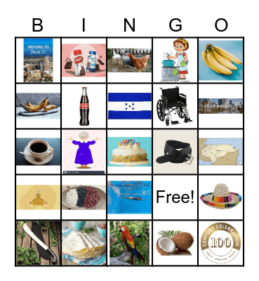 Abuelita 100 Years Bingo Card