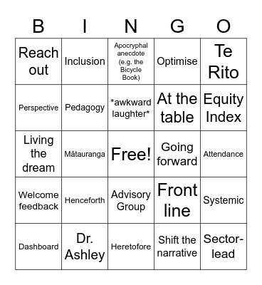 Away Day Bingo Card