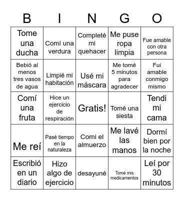 Bingo de tratamiento Bingo Card
