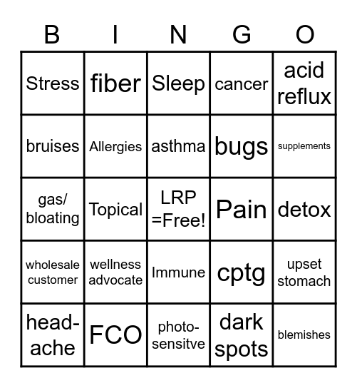 eo bingo Card
