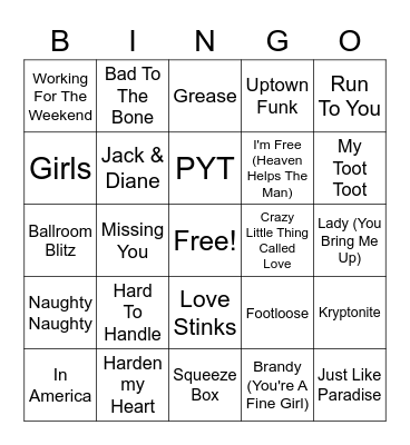 Misc. Bingo Card