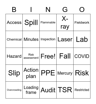 WH&S Bingo Card