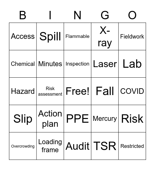 WH&S Bingo Card