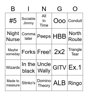 ATL Bingo Card
