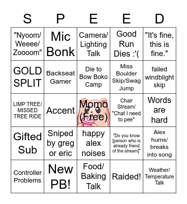 Alexandralynne on Twitch Bingo Card