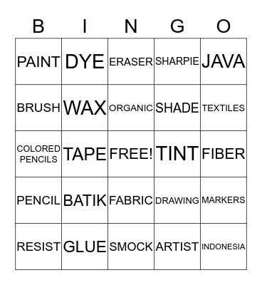 4TH GRADE BINGO Card
