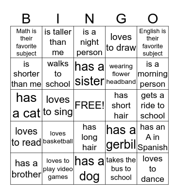 Pennley Bingo Card