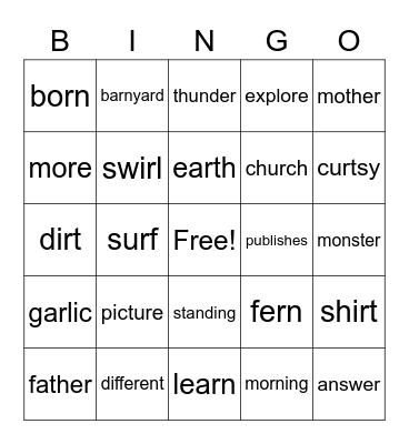 Bingo Card