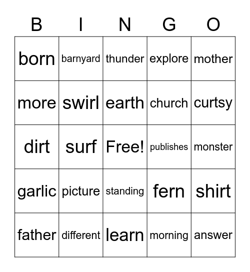 Bingo Card