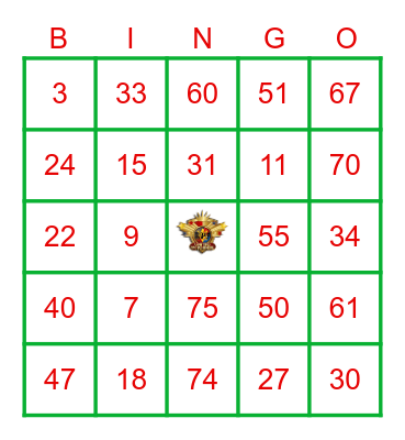 UNITED PRO FRIENDS Bingo Card
