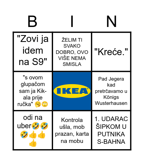 IKEA BINGO Card